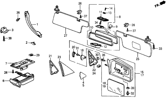 1985 Honda CRX Nut, Hex. (4MM) Diagram for 94001-04000-0S
