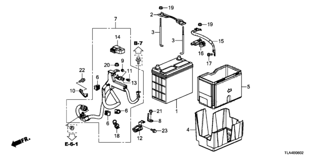 2017 Honda CR-V Cable Assembly, Battery Ground Diagram for 32600-TLA-A00