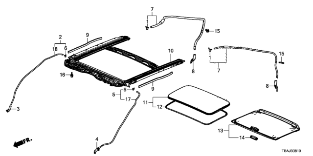 2018 Honda Civic Sliding Roof Diagram