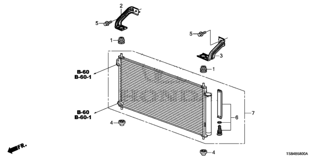 2015 Honda Civic A/C Condenser Diagram