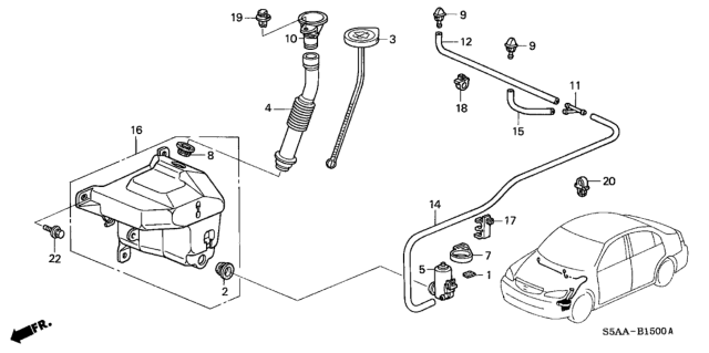 2004 Honda Civic Windshield Washer Diagram 1