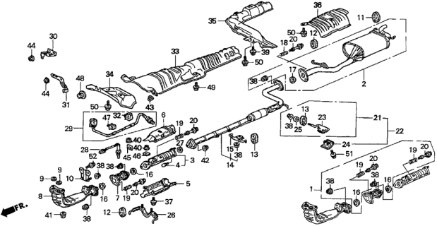 1995 Honda Accord Exhaust Pipe Diagram