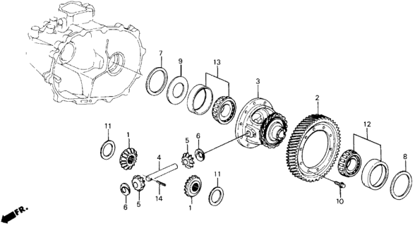 1990 Honda Prelude Shim E (68MM) (2.02) Diagram for 41385-PX5-000