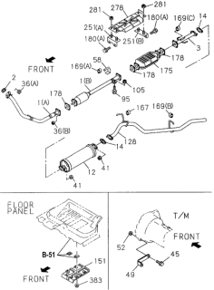 1994 Honda Passport Converter, Catalyst Diagram for 8-25143-676-0