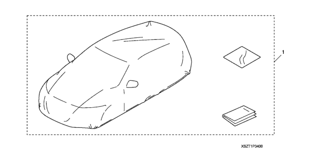 2011 Honda CR-Z 3 Door BASE KA CVT Car Cover Diagram
