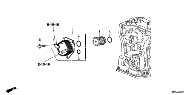 2018 Honda Civic AT CVTF Warmer Diagram