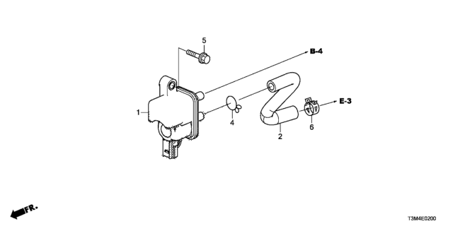 2017 Honda Accord Purge Control Solenoid Valve (L4) Diagram