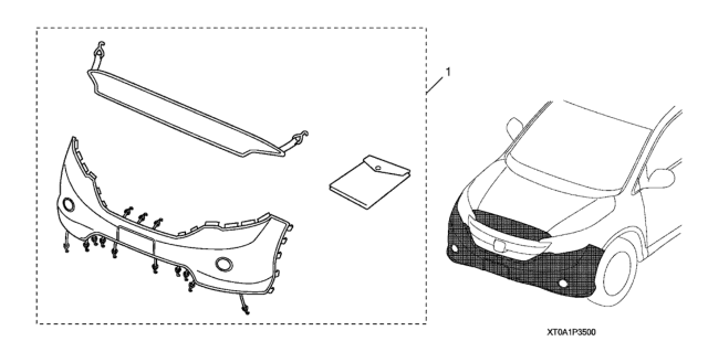 2014 Honda CR-V 5 Door EX (AWD) KA 5AT Nose Mask (Full) Diagram