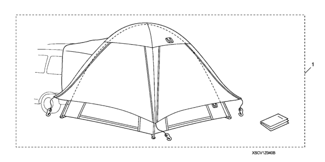 2020 Honda CR-V Tent - Rear Hatch Diagram