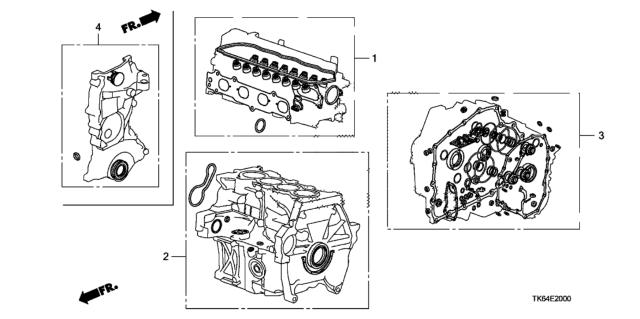 2012 Honda Fit Gasket Kit, Cylinder Head Diagram for 06110-RB0-010