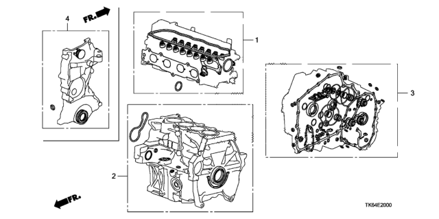 2009 Honda Fit Gasket Kit Diagram