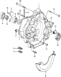 1982 Honda Civic 5 Door ** (WAGOVAN) KH 5MT MT Clutch Housing Diagram