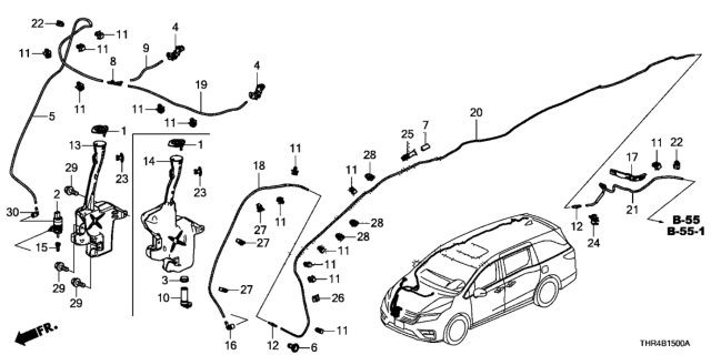 2018 Honda Odyssey Windshield Washer Diagram