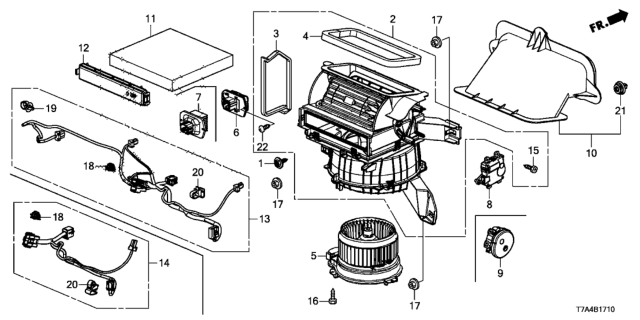 2021 Honda HR-V Heater Blower Diagram