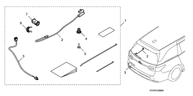 2018 Honda Odyssey Harn Kick Sen Sw Diagram for 08U59-THR-10030