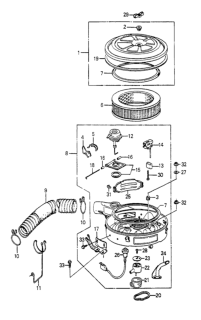 1982 Honda Accord Pipe, Air Inlet Diagram for 17242-PC1-003