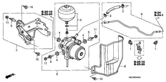 2009 Honda Civic Pipe Assy., Suction Diagram for 57370-SNC-A00