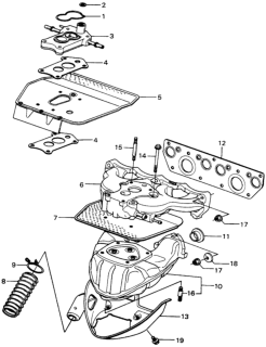 1980 Honda Civic Insulator, Carburetor Diagram for 16210-PA0-000