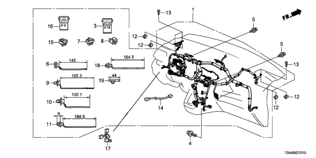 2016 Honda CR-V 5 Door LX (2WD) KA CVT Wire Harness Diagram 2