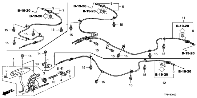 2014 Honda Crosstour Seal Diagram for 47525-TP6-A01