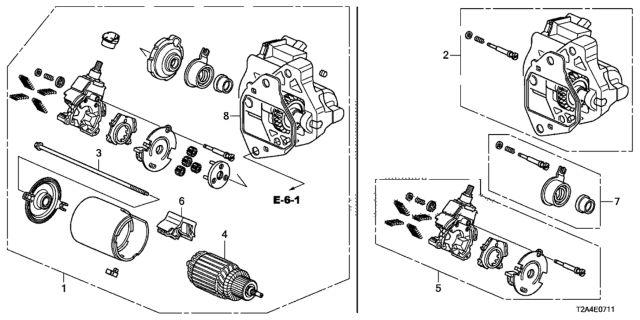2014 Honda Accord 4 Door TOUR (V6) KL 6AT Starter Motor (Mitsuba) (V6) Diagram