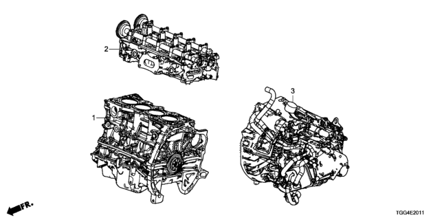 2018 Honda Civic Engine Assy. - Transmission Assy. Diagram