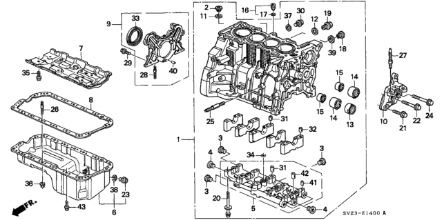 1996 Honda Accord Bracket, Engine Mounting Diagram for 11910-P0A-010