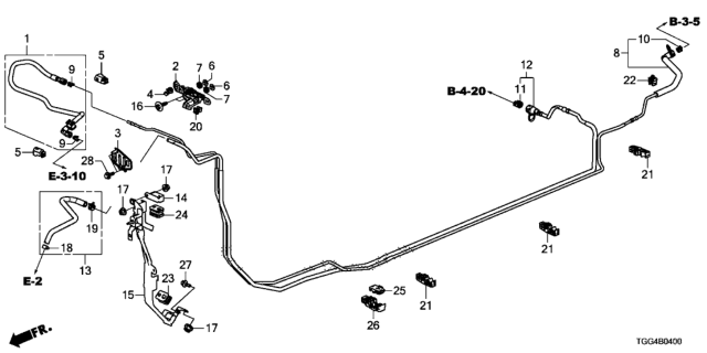 2017 Honda Civic Pipe, Fuel Feed Diagram for 17700-TGG-A01