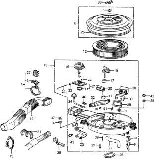 1984 Honda Accord Element, Breather Diagram for 17274-PD2-003