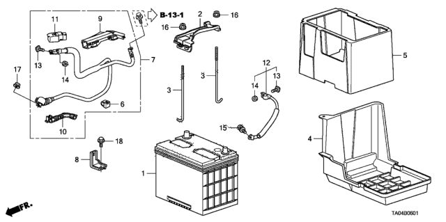 2008 Honda Accord Battery (V6) Diagram