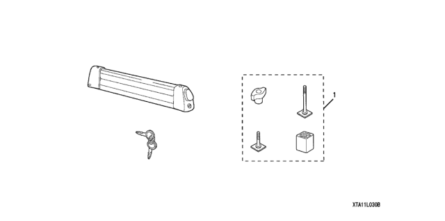 2008 Honda Pilot Ski - Snowboard Attachment Diagram