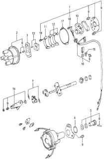 1980 Honda Accord Stator, Distributor Diagram for 30121-PB2-691