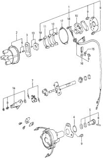 1980 Honda Accord 3 Door STD KL HMT Distributor Components Diagram