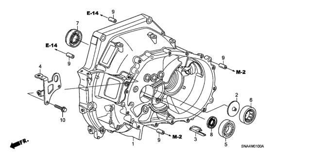 2006 Honda Civic Clutch Case (1.8L) Diagram