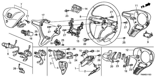 2011 Honda Fit Switch Assy., Navigation Guide Diagram for 35890-SVA-A01