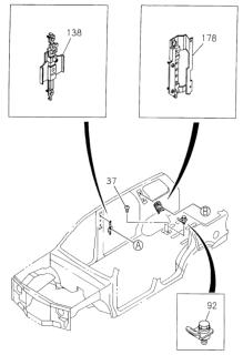 2002 Honda Passport 4 Door 2EX KA 4AT Seat Belt (Anchor) Diagram