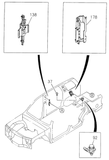 2001 Honda Passport Anchor Seat Be (R) Diagram for 8-97125-137-4