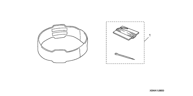 2011 Honda CR-V Steering Wheel Cover Diagram