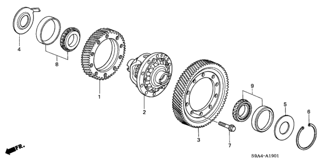 2005 Honda CR-V Gear, Final Driven Diagram for 41233-RFL-000