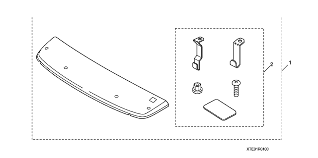 2008 Honda Accord Hardware Kit Diagram for 08R01-TE0-100R1