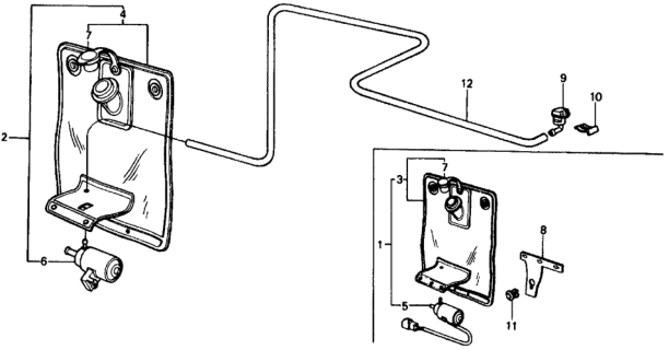 1977 Honda Civic Windshield Washer Diagram