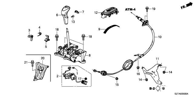 2016 Honda CR-Z Wire, Control Diagram for 54315-SZT-952