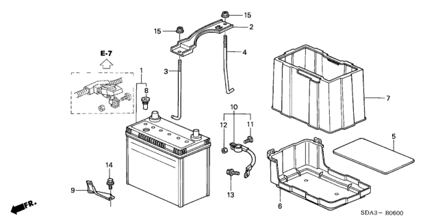 2005 Honda Accord Battery (L4) Diagram