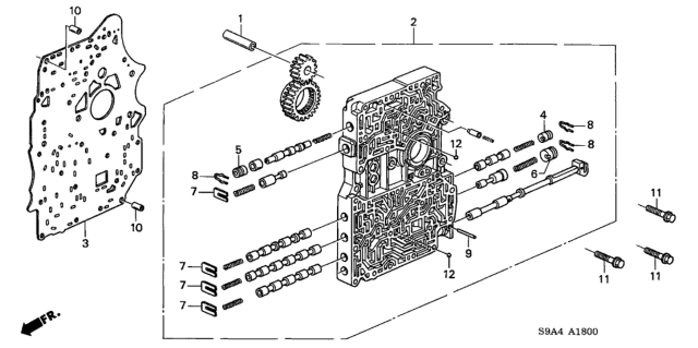 2005 Honda CR-V AT Main Valve Body (5AT) Diagram