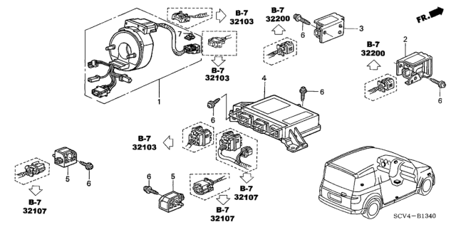 2003 Honda Element Reel Assembly, Cable (Sumitomo) Diagram for 77900-SCV-A01