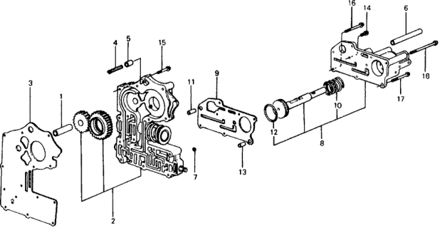 1976 Honda Civic HMT Valve Body Diagram