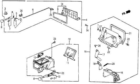 1985 Honda Civic Knob, Vent Diagram for 64431-SB3-000