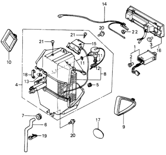 1981 Honda Civic 5 Door ** KL HMT A/C Cooling Unit - Switch Diagram