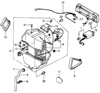 1981 Honda Civic Illumination Assy., Air Conditioner Diagram for 38750-SA0-672