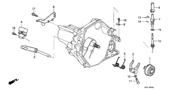 1991 Honda CRX MT Clutch Release Diagram